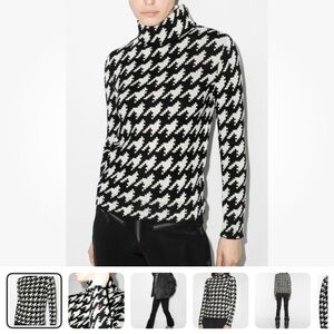 Perfect Moment Monochrome Houndstooth Turtleneck Sweater